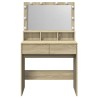 Coiffeuse avec LED chêne sonoma 80x41x134,5 cm 