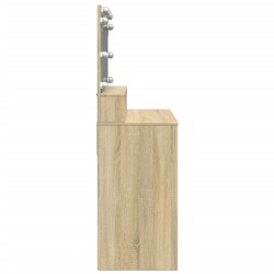 Coiffeuse avec LED chêne sonoma 80x41x134,5 cm 