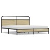 Cadre de lit en métal sans matelas chêne sonoma 193x203 cm 