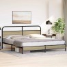Cadre de lit en métal sans matelas chêne sonoma 193x203 cm 