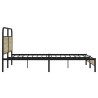 Cadre de lit en métal sans matelas chêne sonoma 193x203 cm 