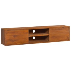 Meuble TV mural 135x30x30 cm Bois de teck massif 