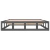 Cadre de lit sans matelas gris 120x200 cm bois massif 