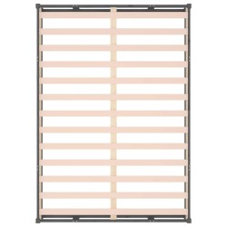 Cadre de lit sans matelas gris 120x200 cm bois massif 