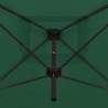 Parasol double avec mât en acier 250 x 250 cm Vert 