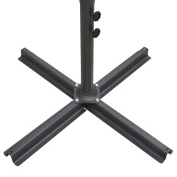 Parasol double avec mât en acier 250 x 250 cm Vert 