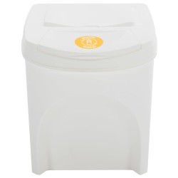 Poubelles à ordures empilables 4 pcs Blanc 100 L Polypropylène 