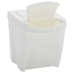 Poubelles à ordures empilables 4 pcs Blanc 100 L Polypropylène 