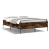 Cadre de lit sans matelas chêne fumé 120x190 cm 