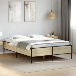 Cadre de lit sans matelas chêne sonoma 120x190 cm 