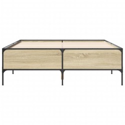Cadre de lit sans matelas chêne sonoma 120x190 cm 