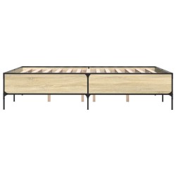 Cadre de lit sans matelas chêne sonoma 120x190 cm 