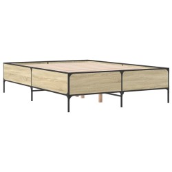 Cadre de lit sans matelas chêne sonoma 120x190 cm 