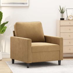 Fauteuil Marron 60 cm Velours 