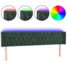 Tête de lit à LED Vert foncé 183x16x78/88 cm Velours 