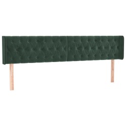 Tête de lit à LED Vert foncé 183x16x78/88 cm Velours 