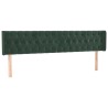Tête de lit à LED Vert foncé 183x16x78/88 cm Velours 