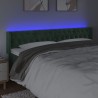 Tête de lit à LED Vert foncé 183x16x78/88 cm Velours 