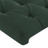 Tête de lit à LED Vert foncé 183x16x78/88 cm Velours 