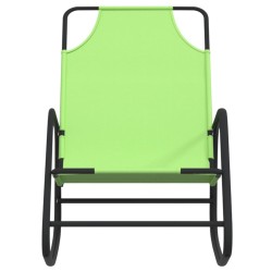 Chaise longue à bascule Vert Acier et textilène 