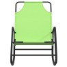 Chaise longue à bascule Vert Acier et textilène 