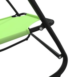 Chaise longue à bascule Vert Acier et textilène 