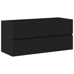 Armoire d'évier chêne noir 100x38,5x45 cm bois d'ingénierie 