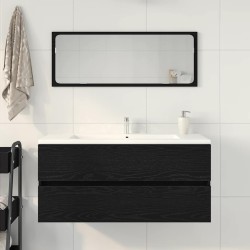 Armoire d'évier chêne noir 100x38,5x45 cm bois d'ingénierie 