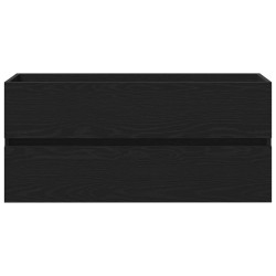 Armoire d'évier chêne noir 100x38,5x45 cm bois d'ingénierie 