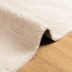 Tapis HUARTE à poils courts doux et lavable beige 120x170 cm 