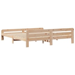 Cadre de lit sans matelas 180x200 cm bois massif de pin 