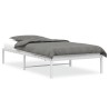 Cadre de lit métal sans matelas blanc 100x200 cm 