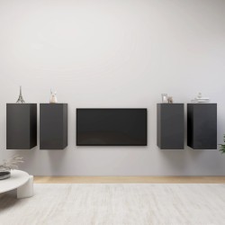 Meubles TV 4 pcs Gris 30,5x30x60 cm Bois d'ingénierie 