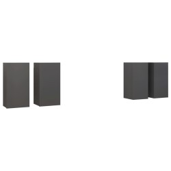 Meubles TV 4 pcs Gris 30,5x30x60 cm Bois d'ingénierie 