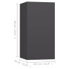 Meubles TV 4 pcs Gris 30,5x30x60 cm Bois d'ingénierie 