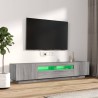 Ensemble de meubles TV avec lumières LED 2 pcs Sonoma gris 