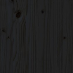 Cadre de lit sans matelas noir 100x200 cm bois massif 