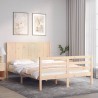 Cadre de lit sans matelas 120x200 cm bois massif 