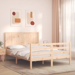 Cadre de lit sans matelas 120x200 cm bois massif 