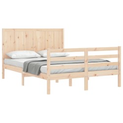 Cadre de lit sans matelas 120x200 cm bois massif 
