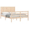 Cadre de lit sans matelas 120x200 cm bois massif 