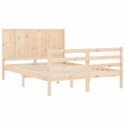 Cadre de lit sans matelas 120x200 cm bois massif 