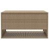 Coffre à coussins d'extérieur beige 100x55x55,5 cm polyrotin 