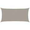 Voile d'ombrage 160 g/m² rectangulaire gris clair 4x7 m PEHD 