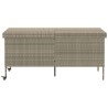 Boîte de rangement de jardin et roues gris clair résine tressée 