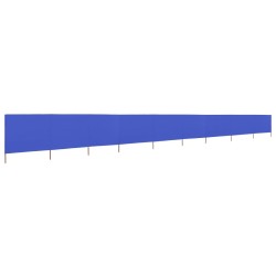 Paravent 9 panneaux Tissu 1200 x 160 cm Bleu azuré 