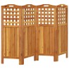 Cloison de séparation 4 panneaux 162x2x115 cm Bois d'acacia 