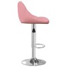 Tabourets de bar lot de 2 rose velours 