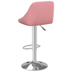 Tabourets de bar lot de 2 rose velours 