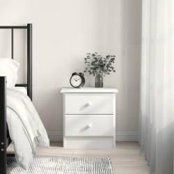 Table de chevet ALTA blanc 41x35x41 cm bois de pin massif 